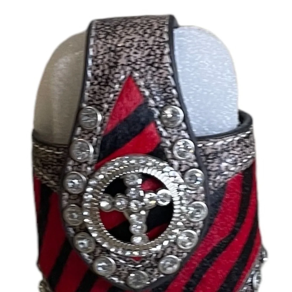 P&G Collection‎ Western Style Case Leather NWT Animal Print Red NWT